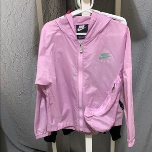 Nike Women's Pink Bomber Jacket with Hood
